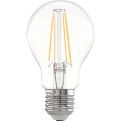 Eglo Stmievateľná filamentová LED žiarovka, E27, A60, 7W, 806lm, 2700K, teplá biela, číra