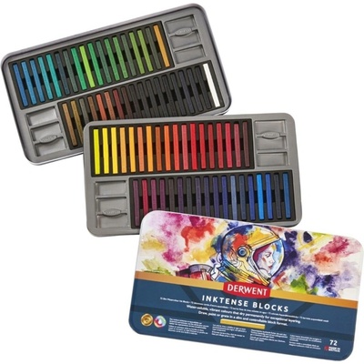 Derwent akvarelové pastely Inktense Blocks 72 ks