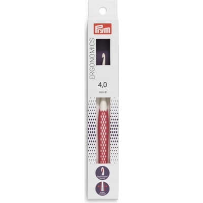 Háčik na pletenie Prym Ergonomics 4 mm x 16 cm ružový