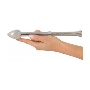 Rebellion Rebel Metal Milking Stick - Rechargeable Prostate System, Silver, 26.5cm