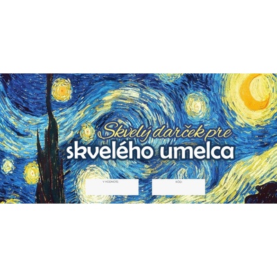 Darčekový POUKAZ Skvelý darček pre skvelého umelca 100 €