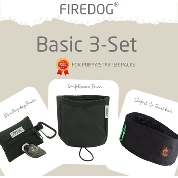 Firedog Basic 3-Set nylon čierny