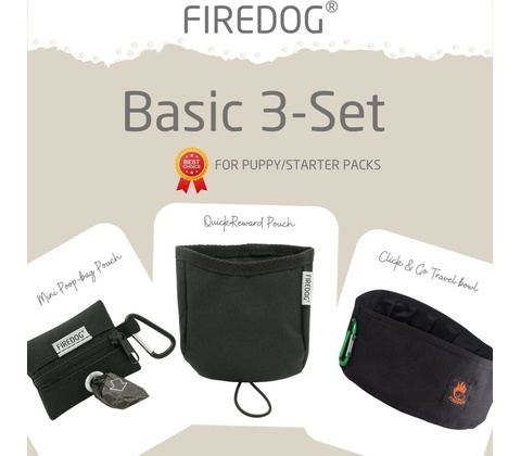 Firedog Basic 3-Set nylon čierny