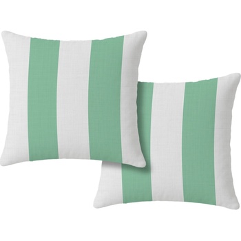 Textilomanie STRIPES bielo-zelená 45 x 45 cm