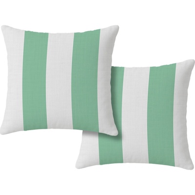 Textilomanie STRIPES bielo-zelená 45 x 45 cm