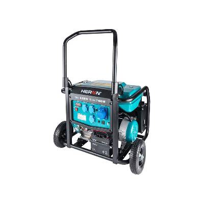 Heron 8896145 Elektrocentrála rámová benzínová 1F, 8,2kW, 17HP, podvozok, elektrický štart