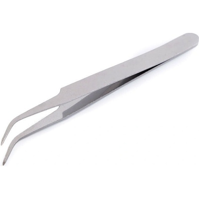 Kovová pinzeta délka 12,5 cm zahnutá - nikl