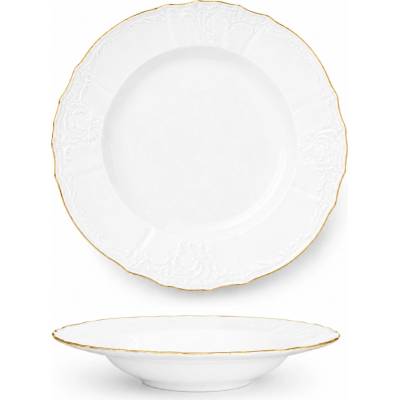 Thun 1794 Bernadotte hlboký tanier biela zlatá linka 230 mm