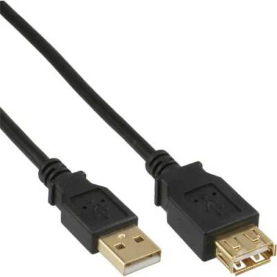 InLine 4043718125128 USB кабел USB 2.0 5 м USB A Черен (34605S)