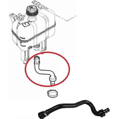 Hadice vody Fiat Ducato 2,3 od 2014 z expanzní nádržky, spodní 1374136080
