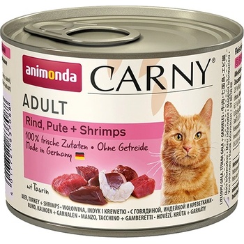 Animonda - Carny Chicken Turkey Shrimps -Консерва за котки с пиле, пуйка и скариди, 4 броя х 200 гр
