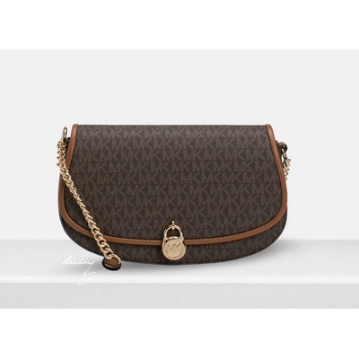 Michael Kors Mila medium brown hnědá monogram dámska kabelka