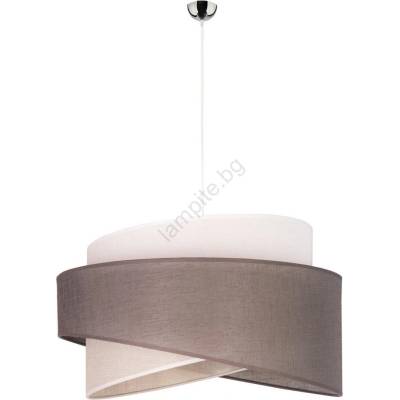 Duolla - Пендел BROOKLYN 1xE27/40W/230V Ø 50 см сив/бежов/бял (DU80863)