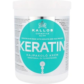 Image 1 of Kallos Keratin регенерираща маска за коса с кератин 1000 ml за жени