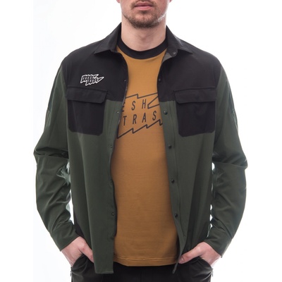 FT men's Rider long sleeve shirt olive green black