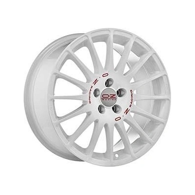 OZ superturismo wrc 7x18 4x100 ET39 white white red lettering