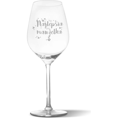 Sablio Pohár na víno Najlepšia manželka 490 ml