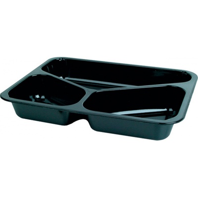 DUNI Zatavovacia miska menubox cpet čierna 3-dielna 225 × 175x34 mm