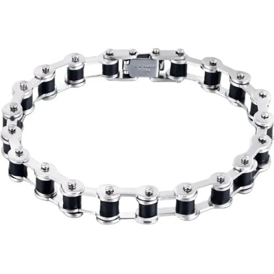 Gaira Moto náramek 30082 černo-stříbrná