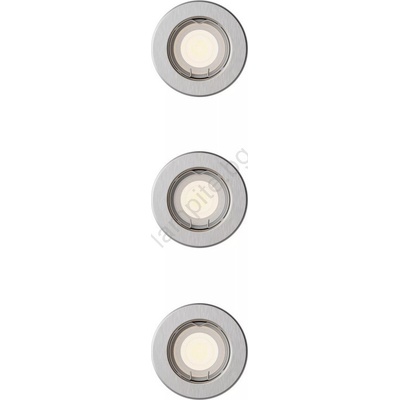 Philips - Комплект от 3 вградени осветителни тела PERIDOT 1xGU10/7W/230V в сребрист цвят (P7285)