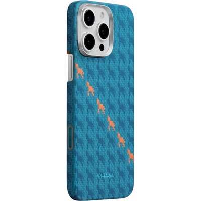 PITAKA Кевларен кейс с MagSafe за iPhone 16 Pro Max - Pitaka Happiness Rides indigo Edge Ultra Slim Aramid Fiber Case (HR1602PM)