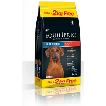 Equilibrio Adult Dog Large Breeds - Пълноценна храна за израснали кучета от едри породи 12 + 2 кг, Франция