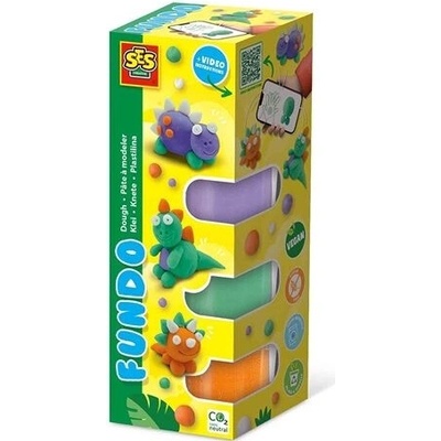 FunDo plastelína Dinozaurov 3x90g-1x40g