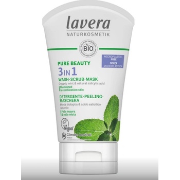 Lavera Pure Beauty Čistící gel peeling a maska 3v1 125 ml