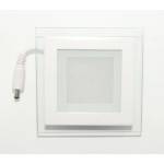  Led панел за вграждане стъкло - квадрат, 12 w бяла светлина с led драйвер