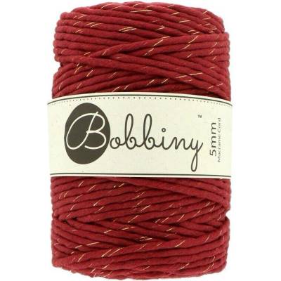 Bobbiny Macrame Cord Golden Wine Red 5 mm 100 m