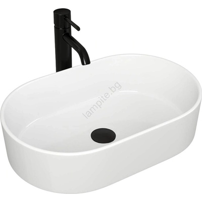 Rea REA-U0600 - Мивка за плот ALMA 36x57 см, керамична, гланцово бяла (RE0140)