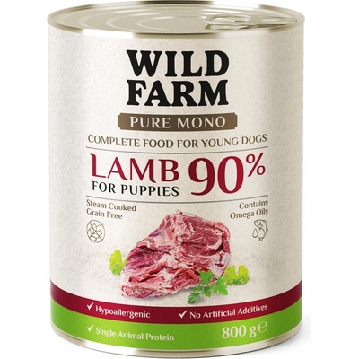 Wild Farm Pure Mono Lamb Puppy 800 g
