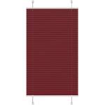 vidaXL Плисирана щора, бордо червена, 70x100 см, ширина на плата 69, 4 см, полиестер (4015222)