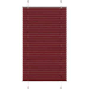 vidaXL Плисирана щора, бордо червена, 70x100 см, ширина на плата 69, 4 см, полиестер (4015222)