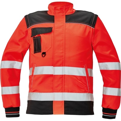 Cerva Knoxfield HI VIS reflexná bunda červená
