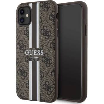 GUESS iPhone 11 / XR brown hardcase 4G Printed Stripes MagSafe (GUHMN61P4RPSW)