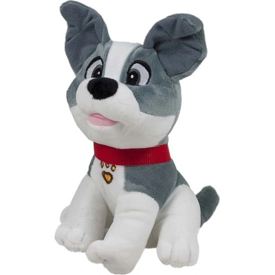 Амек Тойс Плюшена играчка Амек Тойс - Куче с каишка, сиво и бяло, 18 сm (040219-3)