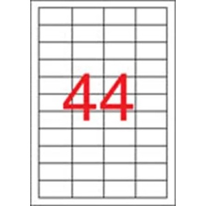 APLI Етикет, 48, 5x25, 4 мм, полиестер, устойчив на атмосферни влияния, матов, APLI, полупрозрачен, 880 етикета в опаковка 01223 (01223)