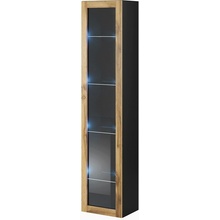 Cama Meble glass-case Vigo 180 black / wotan oak