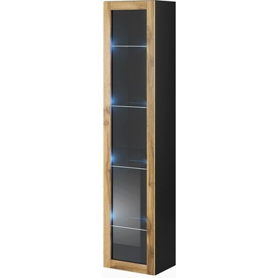 Cama Meble glass-case Vigo 180 black / wotan oak