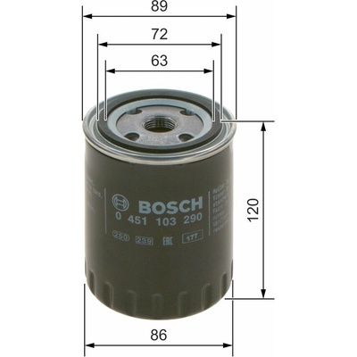 Olejový filter BOSCH 0 451 103 290