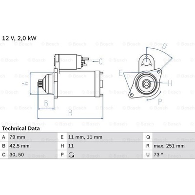 BOSCH STARTER 0 986 025 350