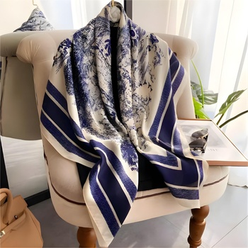 HARAHU Шал ul-38929 - Синя / Бяла kp38929 (ul-38929)