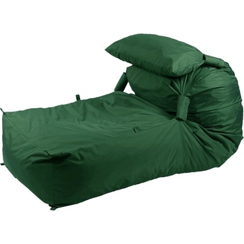 Pufrelax Пуф легло и декоративна възглавница Yoga XL, мемори микс, водоустойчив, Зелен