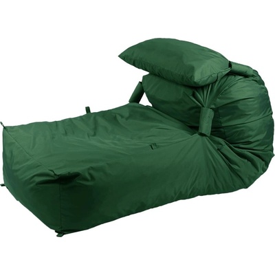 Pufrelax Пуф легло и декоративна възглавница Yoga XL, мемори микс, водоустойчив, Зелен