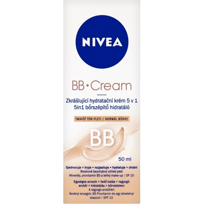 Nivea BB Cream zkrášlující hydratační krém 5v1 tmavý tón pleti 50 ml – Zbozi.Blesk.cz