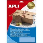  Етикети Apli златисти 45.7х21.2 mm А4, 20 л (1110251-24-14886)