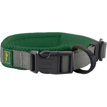 HUNTER Нашийник за куче Hunter Halsung Maldon Dog collar - Dunkelgrün / Grau - размер M 35-45 x 2 cm (057-0418-0112)