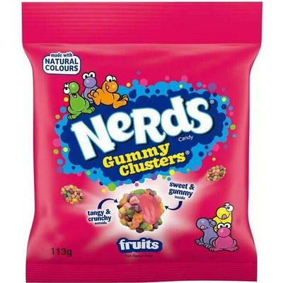 Nerds Clusters Fruit žvýkací bonbony v cukrové skořápce s ovocnými příchutěmi 113 g