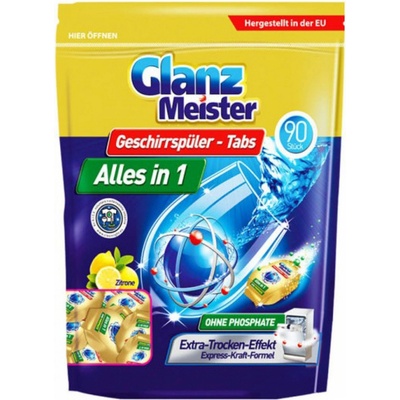 Glanz Meister Platinium tablety do myčky All in 1 90 ks